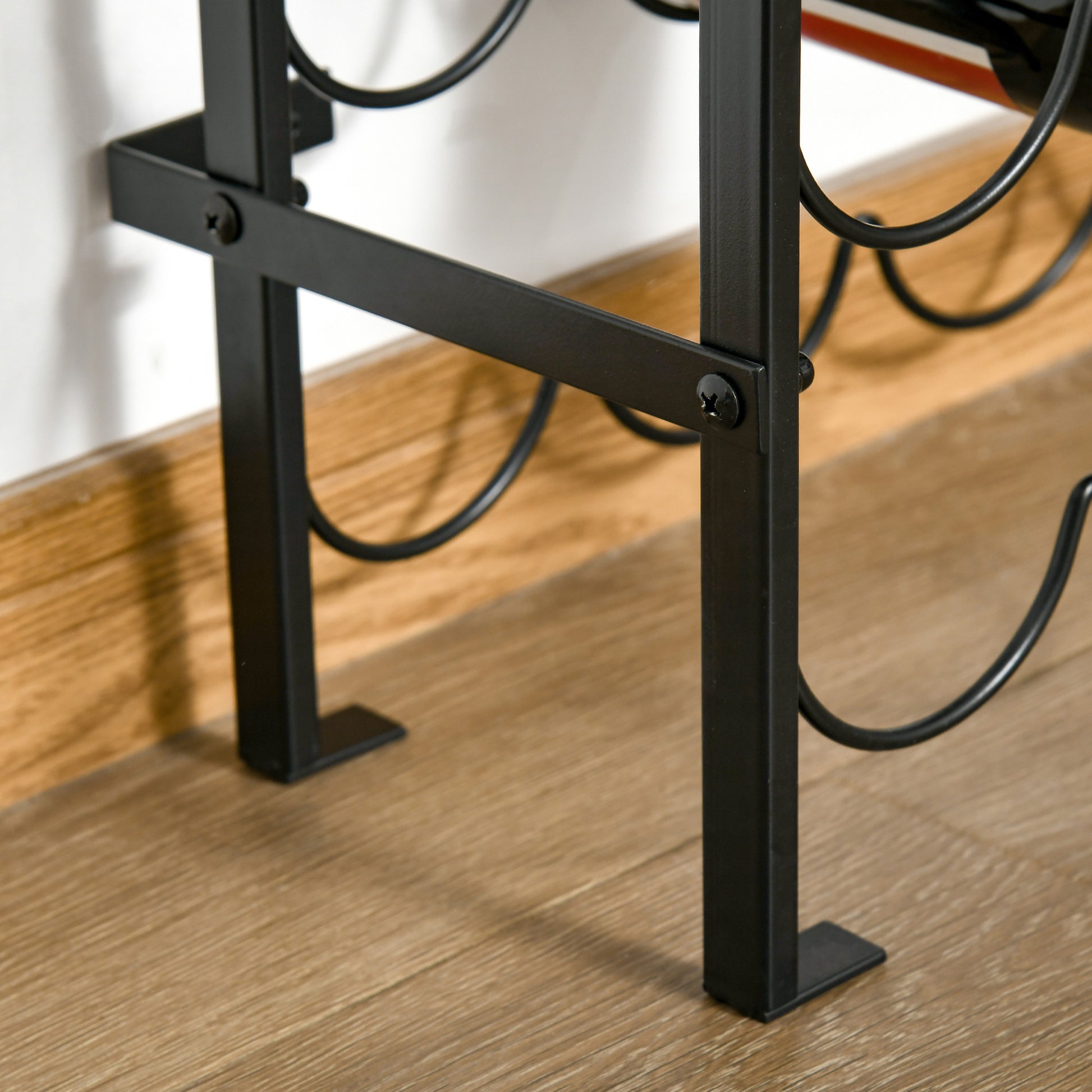 Wine Rack Wine Stand Bottle Rack 60 Bottles Wall Mount Metal Black