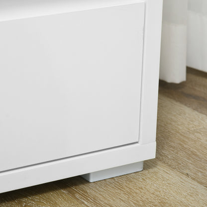 3-Drawer White Particleboard Dresser for Bedroom, Study, and Living Room, 70x37x75cm