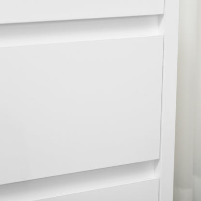 3-Drawer White Particleboard Dresser for Bedroom, Study, and Living Room, 70x37x75cm