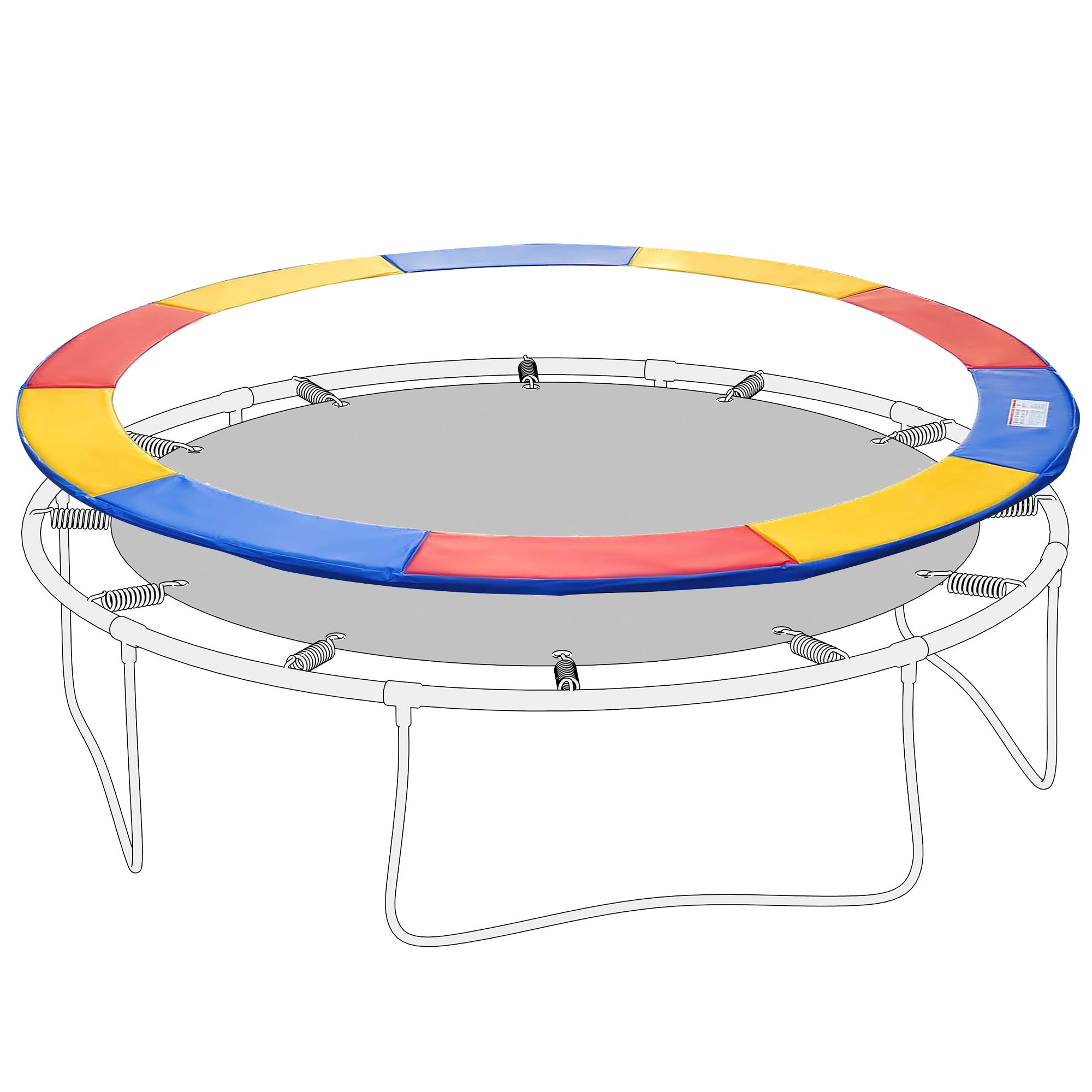 Trampoline Edge Protection Safety Net Weather Cover Ladder Edge Protection: Ø 244cm Multicolor