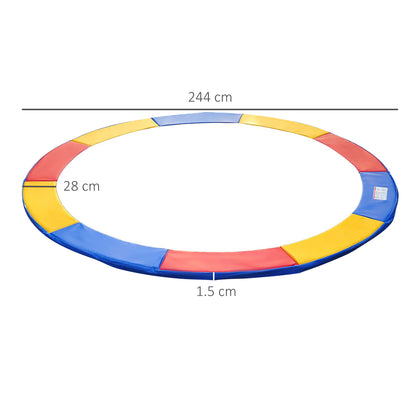 Trampoline Edge Protection Safety Net Weather Cover Ladder Edge Protection: Ø 244cm Multicolor