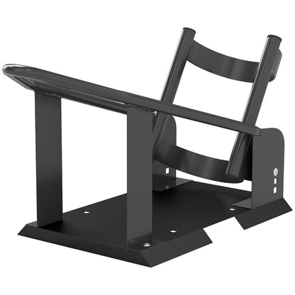 Motorcycle Stand 816.5 kg Load Front Wheel Stand for Robust Motorcycle with Adjustable Height in 3 Levels for  Ø38.1-53.34 cm Wheels Black