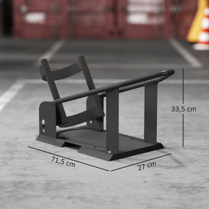 Motorcycle Stand 816.5 kg Load Front Wheel Stand for Robust Motorcycle with Adjustable Height in 3 Levels for  Ø38.1-53.34 cm Wheels Black