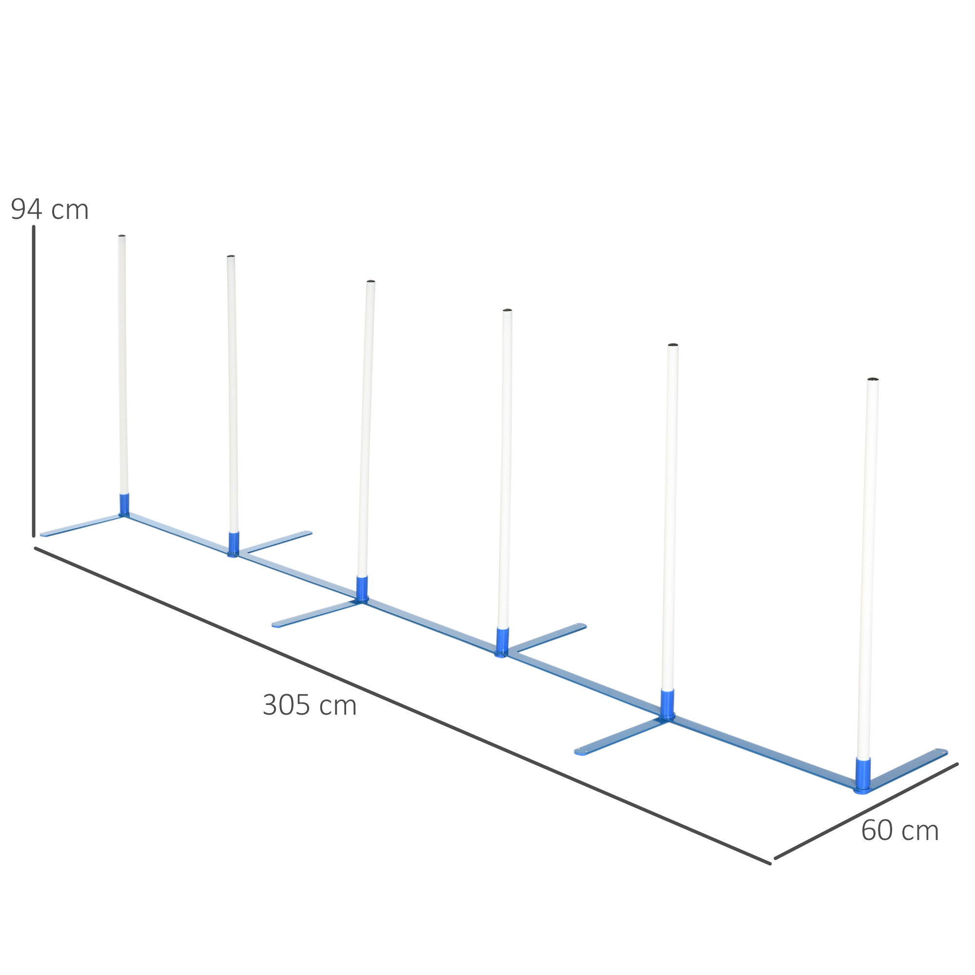 Agility Set Dogs 6-piece Agility Equipment for Dog Training foldable Pole Set with 6 Slalom Poles Carrying Bag Training Equipment Coordination Training Agility Set for Games Training