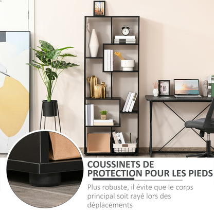 Contemporary Design Zigzag Bookcase 70L x 24W x 178H cm Particle Board Black