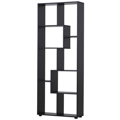 Contemporary Design Zigzag Bookcase 70L x 24W x 178H cm Particle Board Black