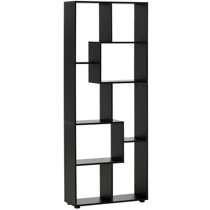 Contemporary Design Zigzag Bookcase 70L x 24W x 178H cm Particle Board Black