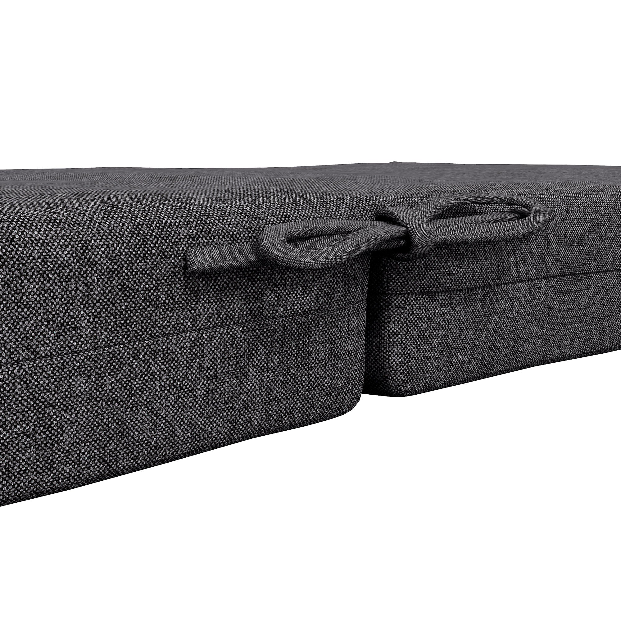 Set of 2 outdoor cushions for chair with backrest, 8 cm padding, dim. 112L x 51W cm, dark grey