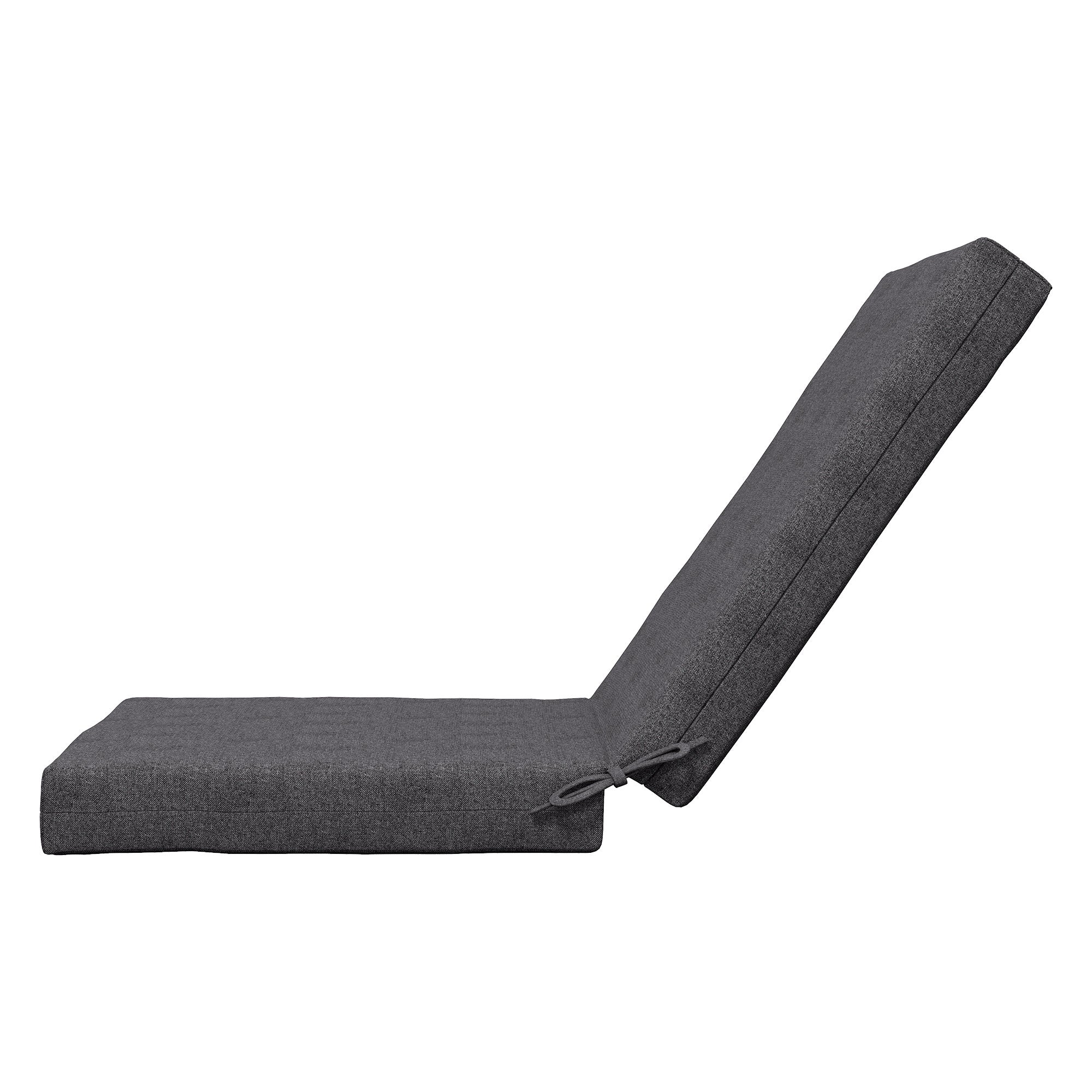 Set of 2 outdoor cushions for chair with backrest, 8 cm padding, dim. 112L x 51W cm, dark grey