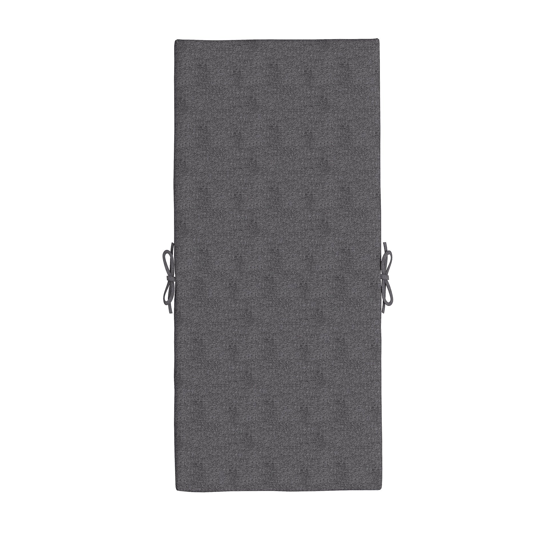 Set of 2 outdoor cushions for chair with backrest, 8 cm padding, dim. 112L x 51W cm, dark grey