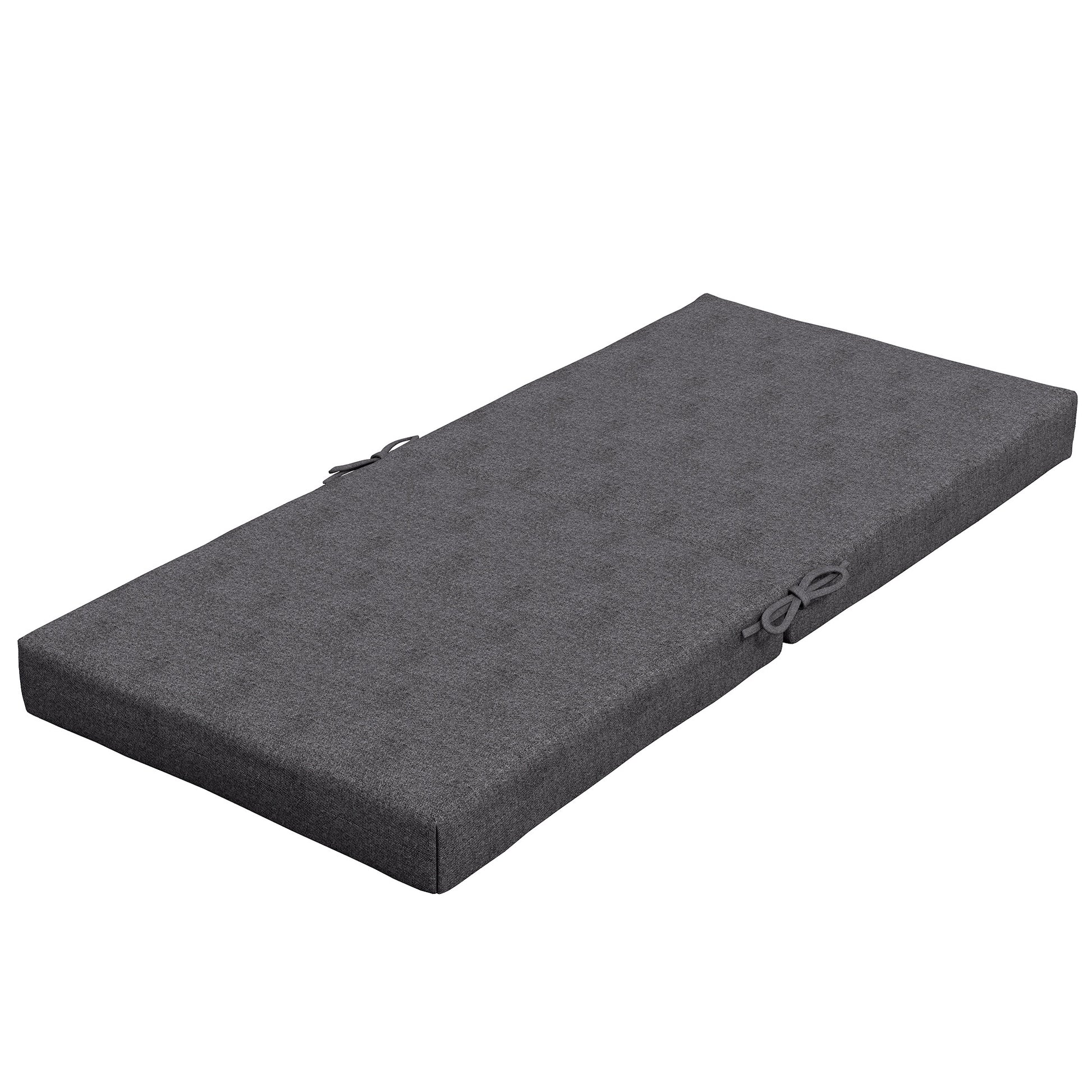 Set of 2 outdoor cushions for chair with backrest, 8 cm padding, dim. 112L x 51W cm, dark grey