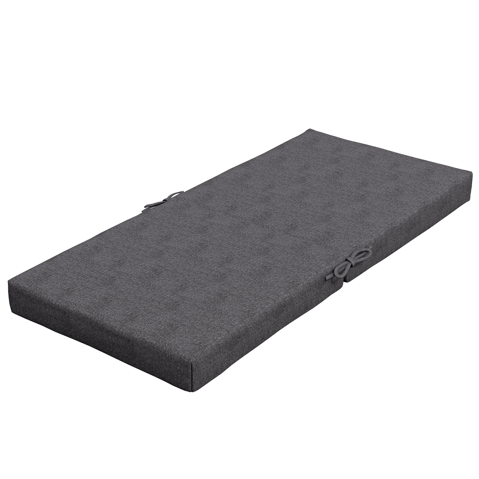 Set of 2 outdoor cushions for chair with backrest, 8 cm padding, dim. 112L x 51W cm, dark grey