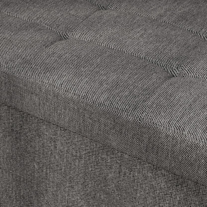 Storage Trunk for Bedroom 84L Foldable Storage Ottoman Upholstered in Synthetic Linen with Lid for Living Room 76x38x38 cm Dark Gray