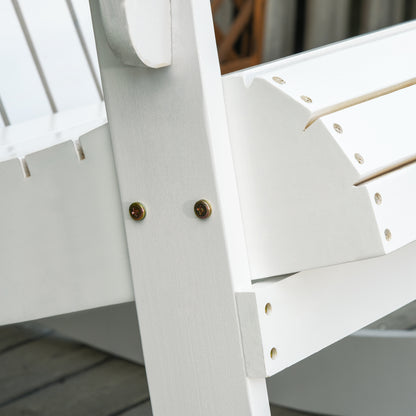 Adirondack Garden Chair Rocking Chair Rocking Armchair Garden Chair Balcony Chair White 77 x 94 x 97 cm