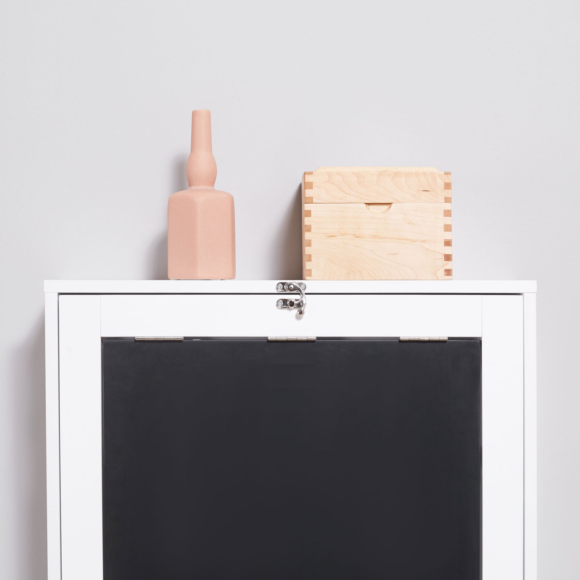 Desk Wall Table Wall Folding Table with Blackboard, 5 Compartments, Foldable Writing Desk Folding Computer Desk for Office White+Black 60 x 94.5 x 147 cm