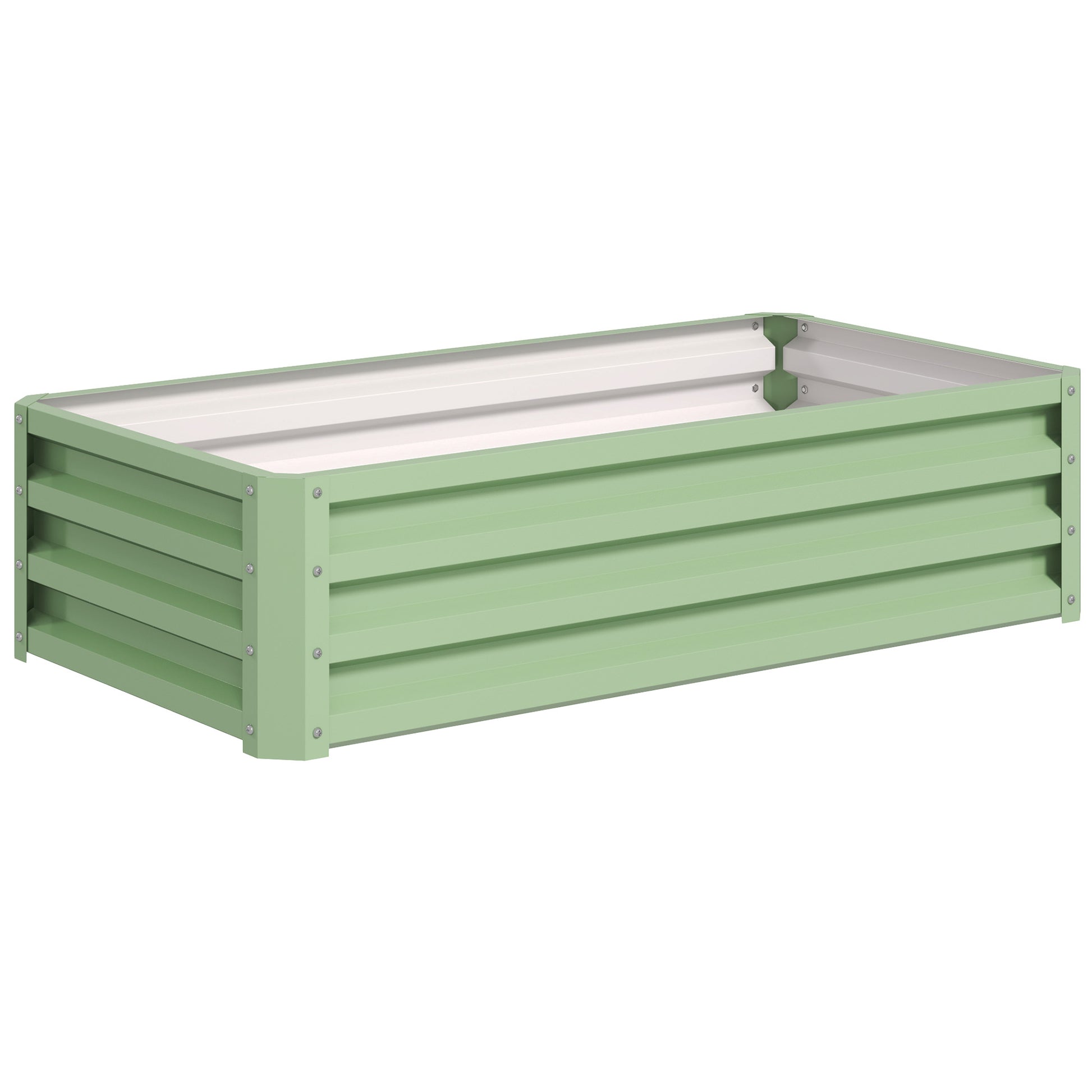 Raised Bed Steel, Plant Bed Cold Frame with Open Bottom Garden Bed Planter Vegetable Bed 120x60x30.5 cm for Garden Balcony Terrace, Planter Box for Flowers, Plants, Fruit, Vegetables