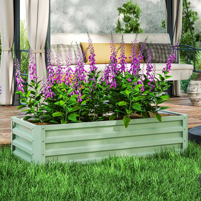 Raised Bed Steel, Plant Bed Cold Frame with Open Bottom Garden Bed Planter Vegetable Bed 120x60x30.5 cm for Garden Balcony Terrace, Planter Box for Flowers, Plants, Fruit, Vegetables