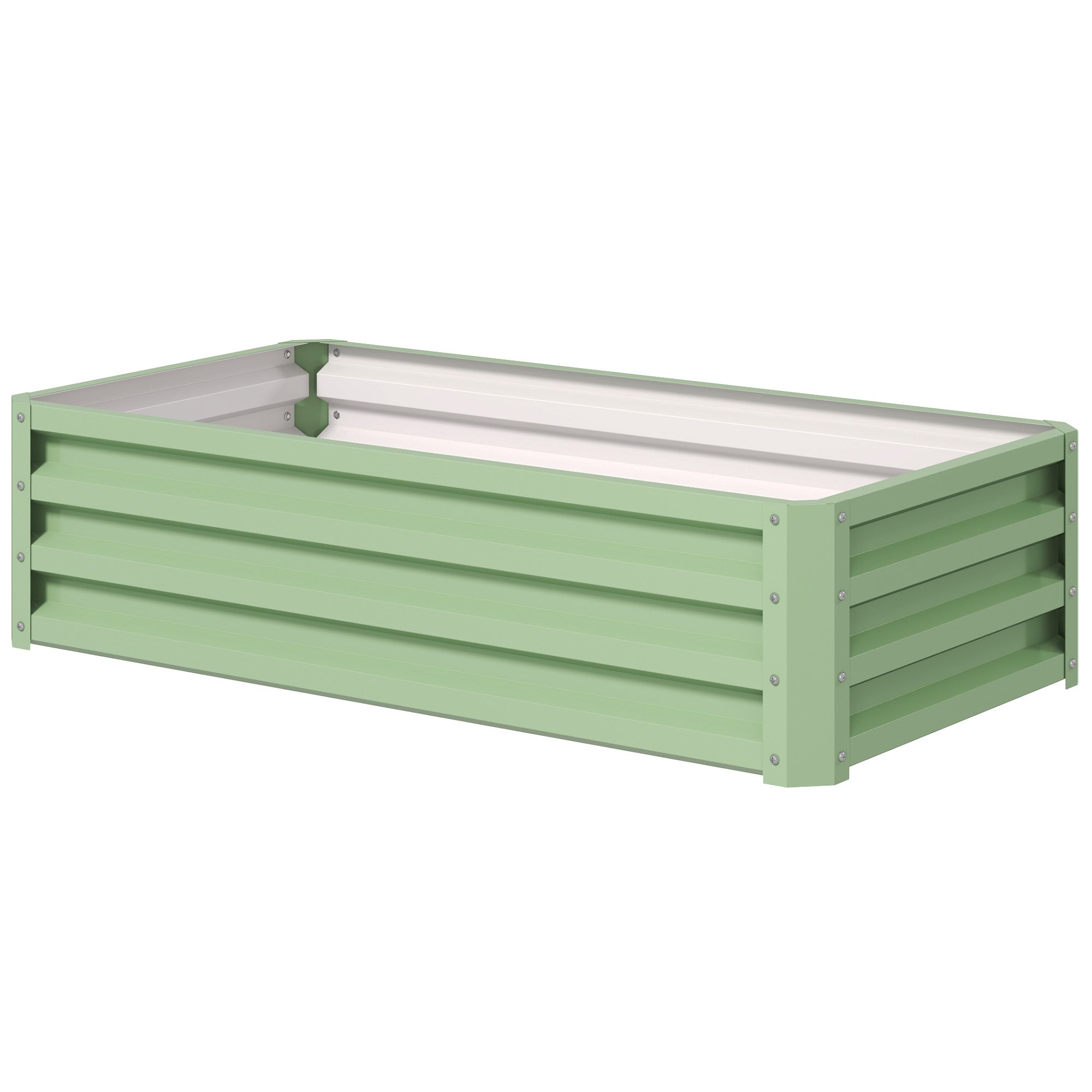 Raised Bed Steel, Plant Bed Cold Frame with Open Bottom Garden Bed Planter Vegetable Bed 120x60x30.5 cm for Garden Balcony Terrace, Planter Box for Flowers, Plants, Fruit, Vegetables