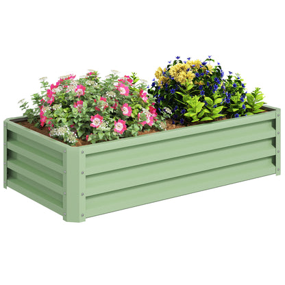 Raised Bed Steel, Plant Bed Cold Frame with Open Bottom Garden Bed Planter Vegetable Bed 120x60x30.5 cm for Garden Balcony Terrace, Planter Box for Flowers, Plants, Fruit, Vegetables