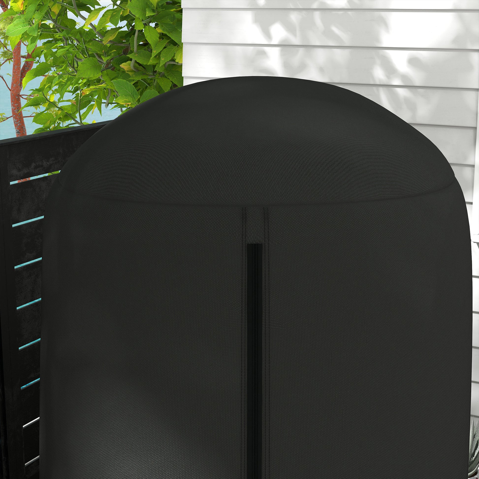Garden Hanging Chair Cover, Waterproof Cover with Zipper, Oxford Fabric - Ø128 x 190H cm, Black