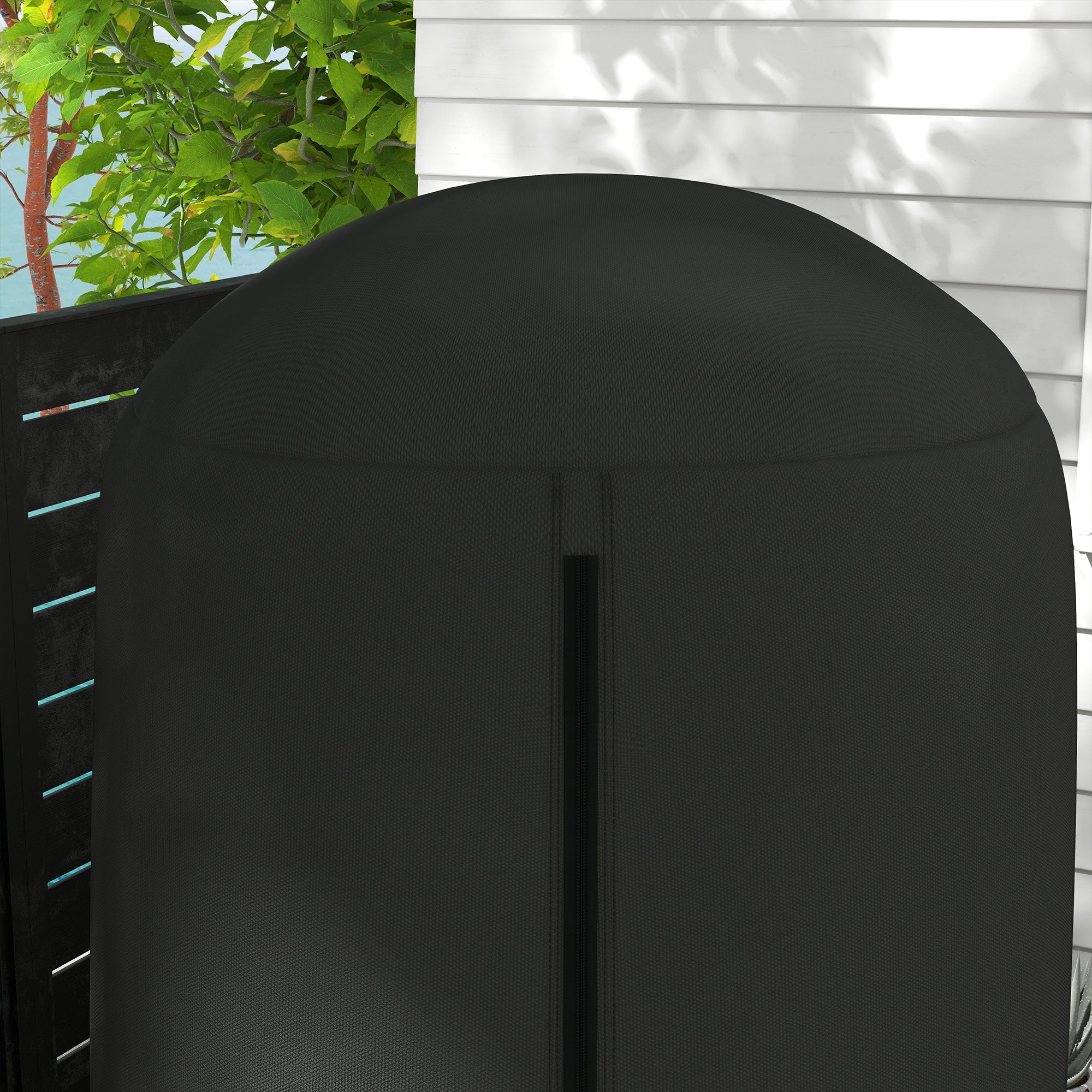 Garden Hanging Chair Cover, Waterproof Cover with Zipper, Oxford Fabric - Ø128 x 190H cm, Black