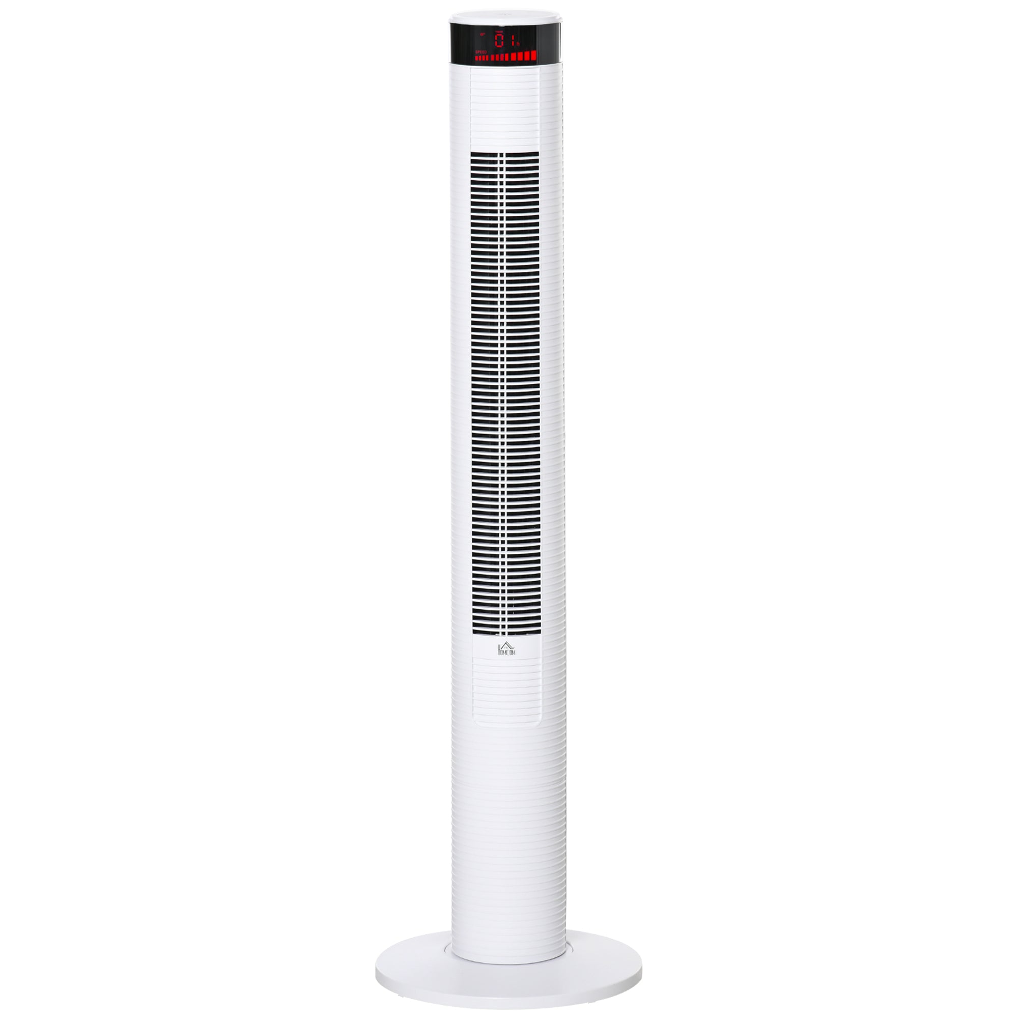 Tower Fan with 3 Speeds 4 Modes, 45W, 12h Timer, 70° Oscillating Tower Fan, LED Panel and Remote Control, White
