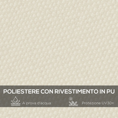 Replacement Canopy for Garden Pergola 3x3 m with 16 Drainage Holes, Hooks, and Rings, Polyester Gazebo Pergola Cover, Beige