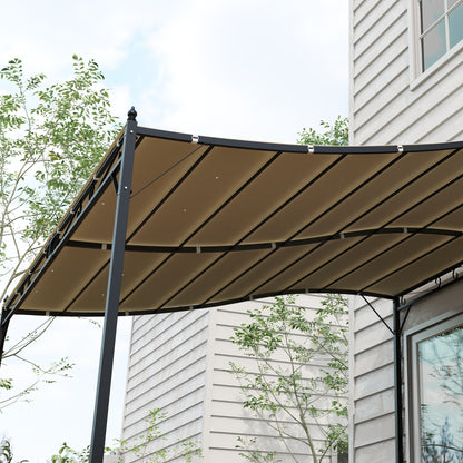 Replacement Canopy for Garden Pergola 3x3 m with 16 Drainage Holes, Hooks, and Rings, Polyester Gazebo Pergola Cover, Beige