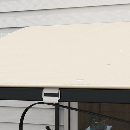 Replacement Canopy for Garden Pergola 3x3 m with 16 Drainage Holes, Hooks, and Rings, Polyester Gazebo Pergola Cover, Beige