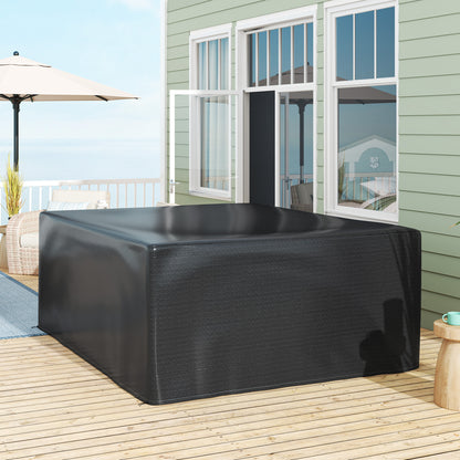 Waterproof, UV-Resistant Outdoor Furniture Cover – Protective PE Tarp for Garden Tables & Patio Furniture, Rectangular 235 x 190 x 90 cm (92.5" x 74.8" x 35.4") – Black