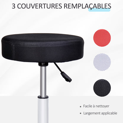 Height Adjustable Swivel Massage Stool with Three Color Protective Covers