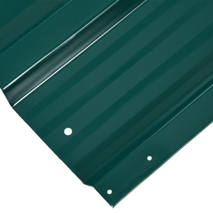 12 Pieces Trapezoidal Sheet 129x45cm 7m² Galvanized Roof Sheet 0.25mm Weather Resistant Profile Sheet Galvanized Steel Roof Panels Steel Sheet Corrugated Sheets for Roof Tool Shed Carport Green