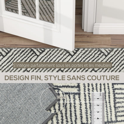 Living Room Rug 230 x 160 cm Short Pile Machine Washable Hypoallergenic Rug for Living Room, Bedroom, Office, Light Gray