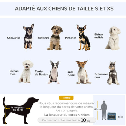 Foldable Pet Carrier Backpack with Top Opening Handle Mesh Fabric - 69 x 51 x 51 cm - Blue Black