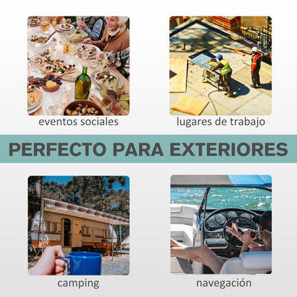 Portable Sink Outdoor Washing Station for Outdoor Activities and Camping with 17L Water Tank Soap Dispenser Towel Rack and 2 Wheels HDPE 51x33.5x103 cm Light Gray