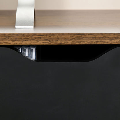 TV Stand Living Room Table for 50-Inch TV with 2 Drawers and Open Compartment Modern Style 122x39x46 cm Brown