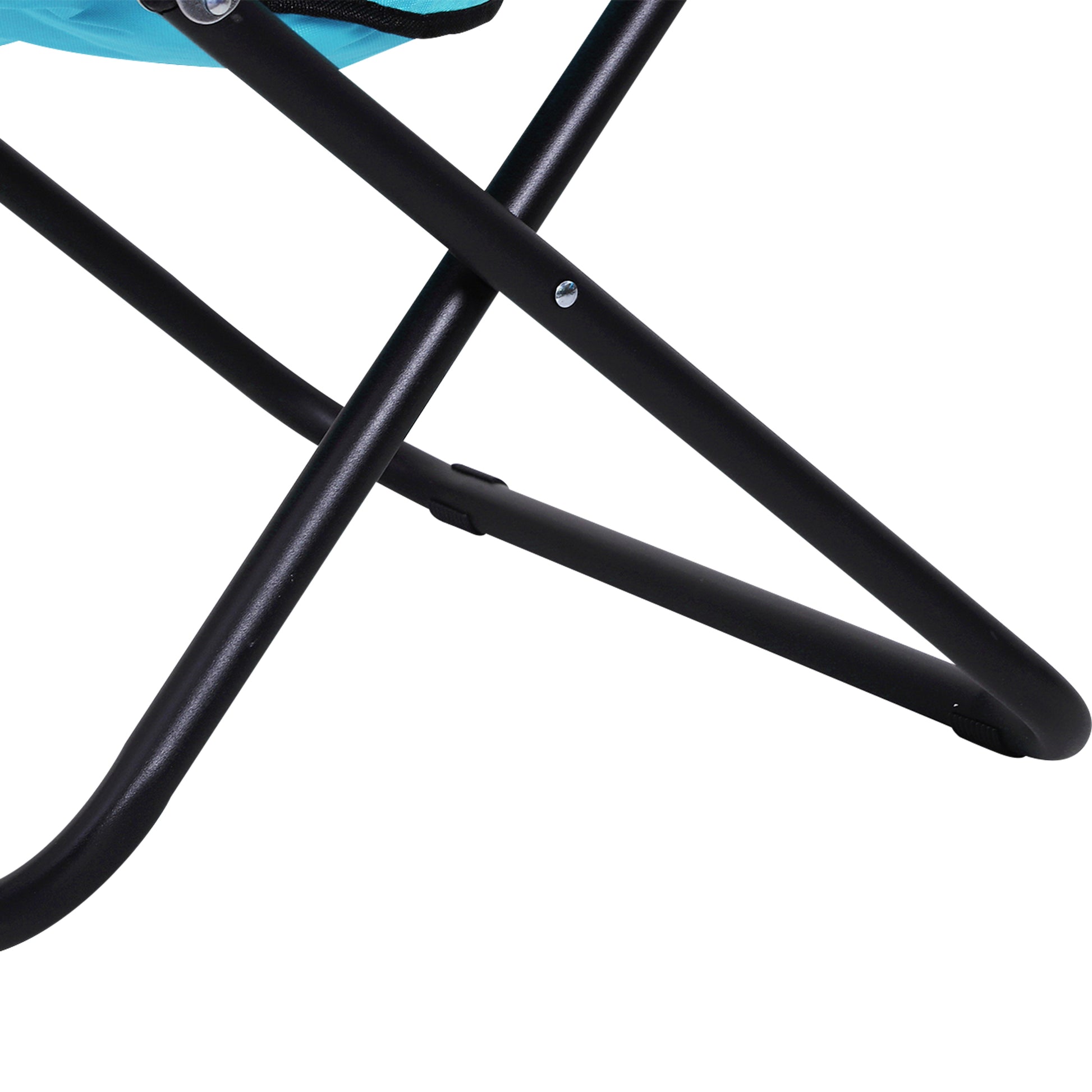 Folding Camping Chair Camp Chair with Backrest, Foldable Chair up to 120kg, Padded Moon Chair Extra Wide, Foldable Outdoor Chair for Garden, Balcony, Camping, Blue