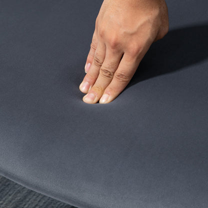 Wingback Chair with Footstool Armchair Lounge Chair with Velvet Look, Modern Recliner Chair, Upholstered Reading Chair for Living Room, Bedroom, Dark Gray