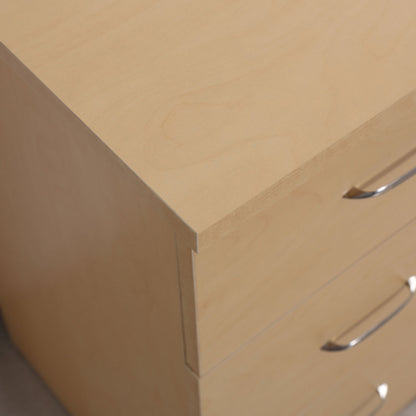 Desk with Storage, Computer Table 120 x 50 cm, Computer Desk with Shelves and Drawers, for Small Spaces, Bedroom, Light Wood Look