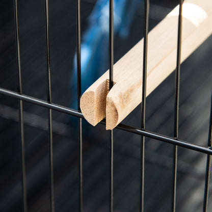 Large Bird Cage on Stand - Double Aviary with Feeders Perches Removable Tray - Wheels - 51.5 x 50 x 140 cm Green Black