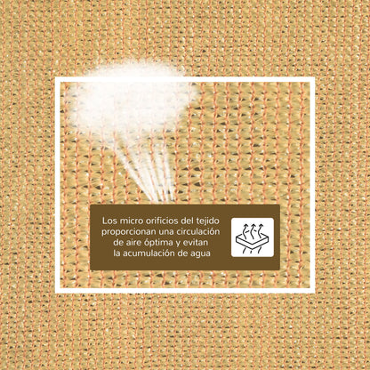 - Square sail canopy (various sizes and colors), size 3x3m, sand color