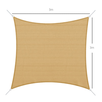 - Square sail canopy (various sizes and colors), size 3x3m, sand color