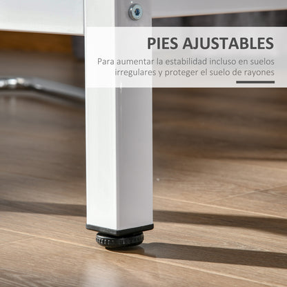 Bar Table High Table with Melamine Countertop Marble Effect and Steel Legs Modern Style for Kitchen Cafeteria Dining Room 120x40x100 cm White