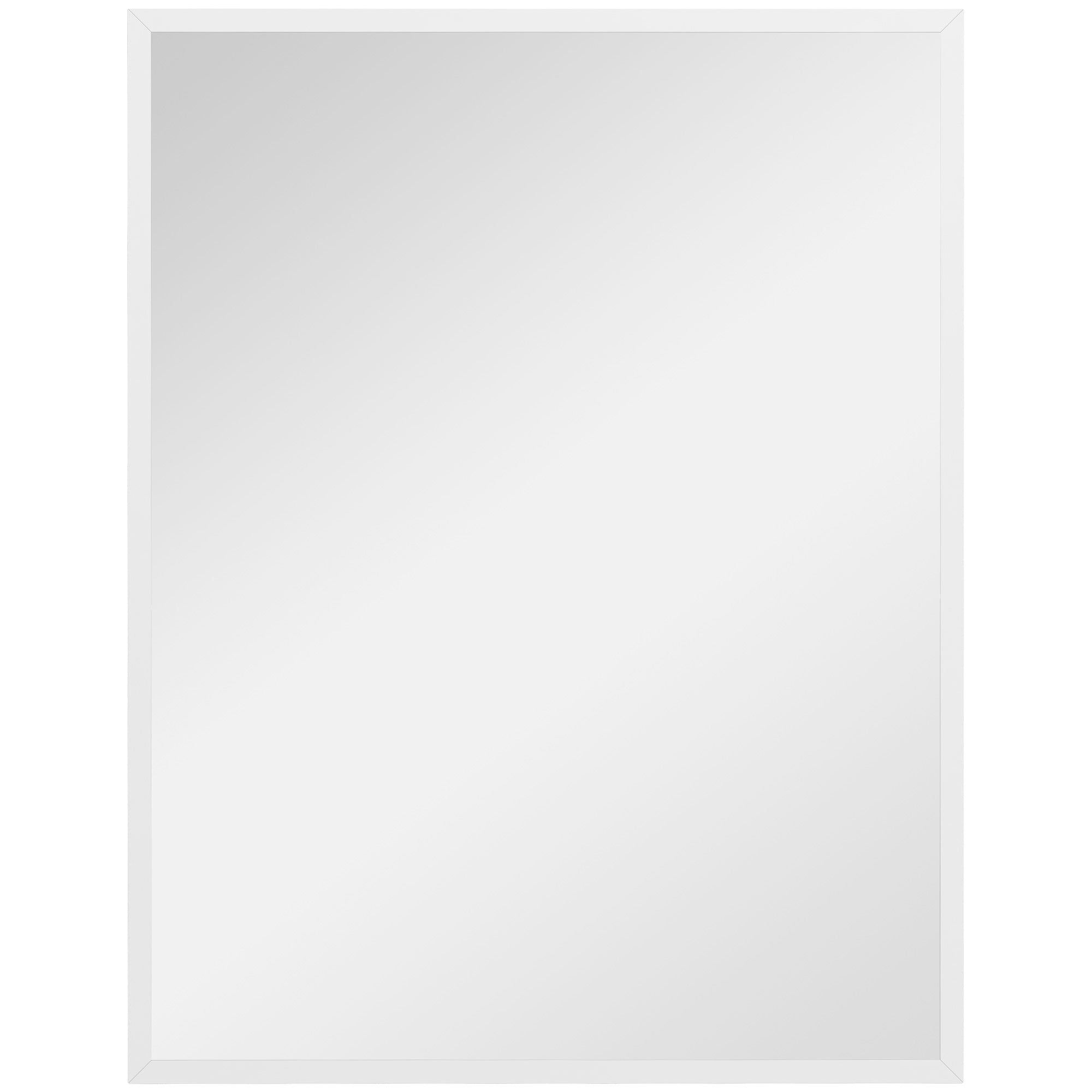 Rectangular Mirror Bathroom Mirror 70x90 cm Decorative Wall Mirror for Living Room Entryway Hallway Horizontal or Vertical White