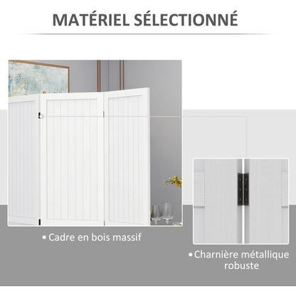 Wooden Room Divider Interior Partition Foldable 4 Panels Wood 160 x 170 cm White
