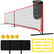SPORTNOW Pickleball Net Portable Set 6.7m Pickleball System with Net, Court Marker Set, Ball Collector, Four Balls, and Carrying Bag for Outdoor, Driveway