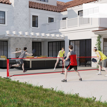 SPORTNOW Pickleball Net Portable Set 6.7m Pickleball System with Net, Court Marker Set, Ball Collector, Four Balls, and Carrying Bag for Outdoor, Driveway