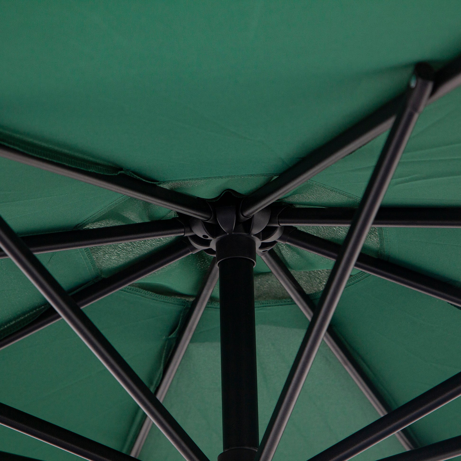 Cantilever Umbrella Ø300 cm Adjustable Sun Protection Umbrella with UV Protection Crank Umbrella with Stand, Crank Mechanism, Market Umbrella Garden Umbrella Sun Protection for Balcony Garden Terrace Green