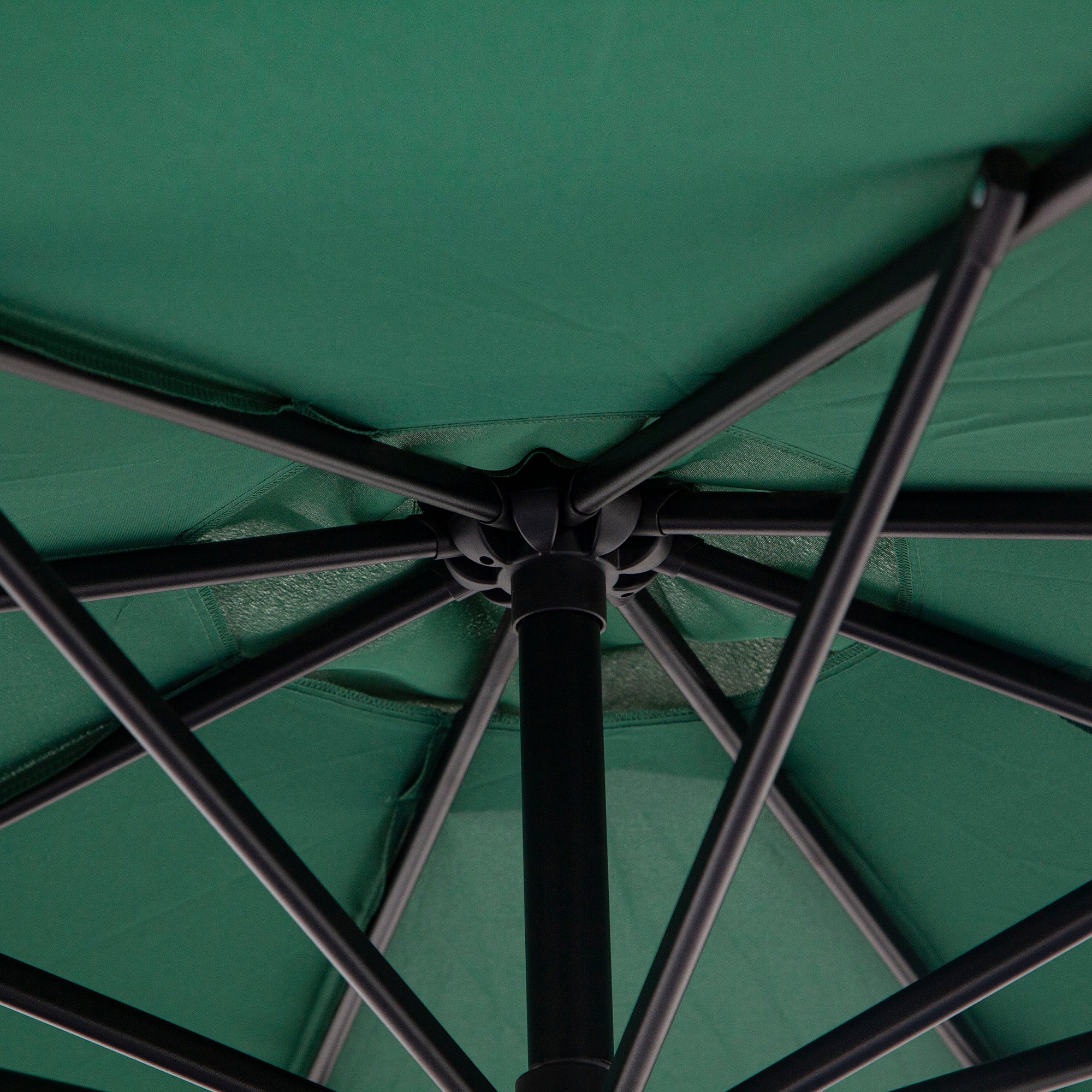 Cantilever Umbrella Ø300 cm Adjustable Sun Protection Umbrella with UV Protection Crank Umbrella with Stand, Crank Mechanism, Market Umbrella Garden Umbrella Sun Protection for Balcony Garden Terrace Green