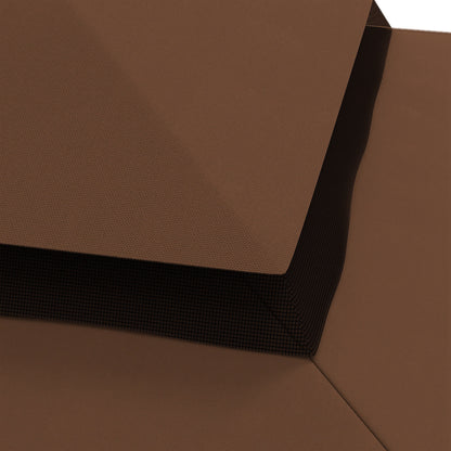 Replacement Roof for 4x3m Gazebo Replacement Cover with Double Roof with 8 Drainage Holes Replacement Canopy for Gazebo Coffee